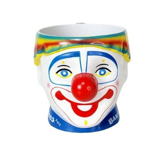 Vintage Ringling Brothers & Barnum & Bailey Rainbow Hair Smiling Happy Clown Mug - Picture 8 of 11